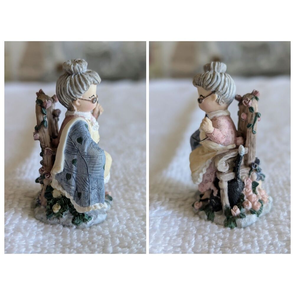 Ivy & Innocence Lila & Lucifer Figurine #05153 w/ Box 1997 Quilt Cat - Picture 5 of 8